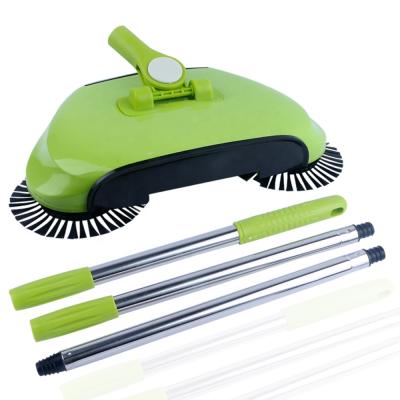 China Floor Cleaning Broom Wholesale Hand Powered Spinning Broom Floor Sweeper With Telescopic Handle for sale