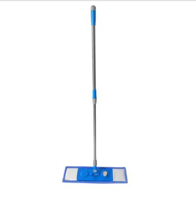 China New Design Long Handle Durable Chenille Flat Broom for sale