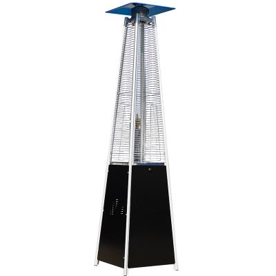 China Pyramid Glass Tube Flame Heater Steel or Stianless Steel Energy Saving Outdoor Gas Patio Heater Hotel Cafe Gas Patio Heater for sale