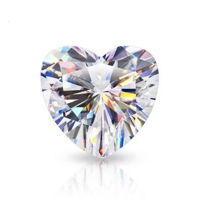 China Auto Date Real Heart Cut Loose Moissanite Stones 0.1ct to 12ct Gems D Color VVS1 Pass Diamond Test with GRA Certificate Jewelry Material for sale