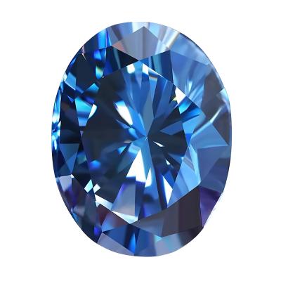 China Auto Date Colored Loose Moissanite Stones 0.5-15ct Blue Pink Green Black Moissanites Shining Fine Jewelry Oval Cut Lab Grown Diamonds for sale