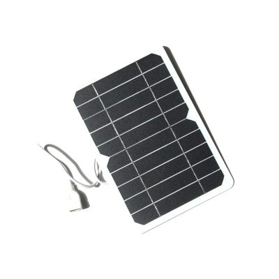 China 205*140MM 5V 5W Solar Panel High Power For Mobile Phone USB Solar Power Bank Battery Solar Charger Camping 158.75mmx158.75mm for sale