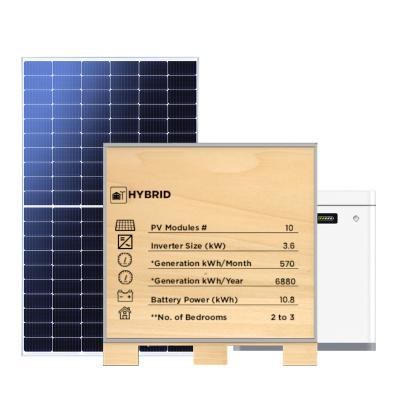 China Home Goodwe Single phase 3.6KW Hybrid Solar inverter with 10KWH home energy storage systems and mounting system designed for house for sale