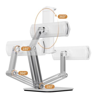 China Tablet Mount Support Shelf Frame New 360 Height Adjustable Desktop Retractable Mobile Phone Pad Holder Anti-Slip Rotating Holder For Ipad Phone for sale