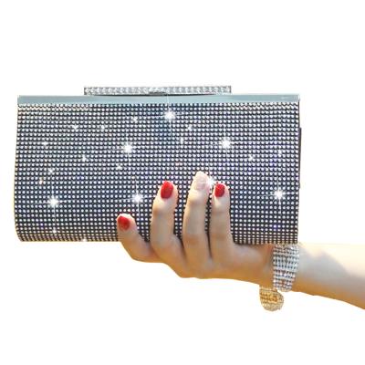 China 2 Sides Evening Clutch Bag Wedding Purse New Products Even Clutch Bags with Crystal Luxury Party Wedding Purse Handbag Clutches and Bridal Evening Clutch Bags Ladies for sale