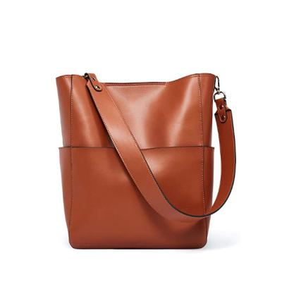 China Fashion Women Shopping Bag Waterproof Genuine Leather Tote Bag Handbags For Wholesale for sale