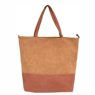 China PU Casual Tote Ladies Shoulder Bags Large Capacity School Beach Work Shopper Handbag Zipper Waterproof Sturdy Top Purse Suede Leather PU Tote for sale