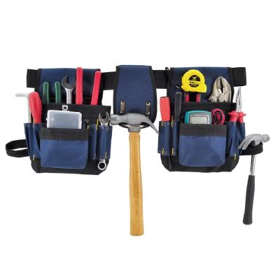 China Durable Polyester 2022 Custom Folding Carry Tools Belt Storage Organizer Garden Electrician Work Waist Belt Tool Bag for sale