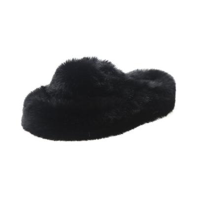 China Fashion Trend High Quality Factory Fur Slippers Women Slippers Ladies Shoes Custom Made Slippers for sale