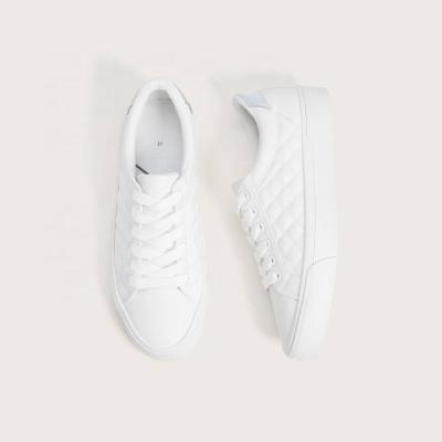 China Chengdu factory custom female sneakers white women's fashion lace up sneakers court sneakers for sale