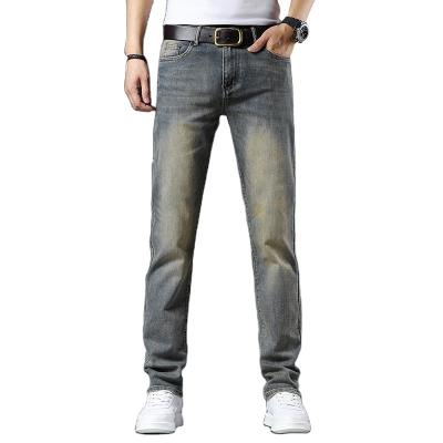 China Europe Waterproof And Usa Classic High End Tapered Cut Men's Jeans Men's Trend Versatile Straight Show TU Retro for sale