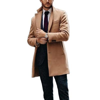 China 2021 new QUICK DRY men's autumn lapel trench coat in the Korean version of the trend handsome spring and autumn men's coat for sale