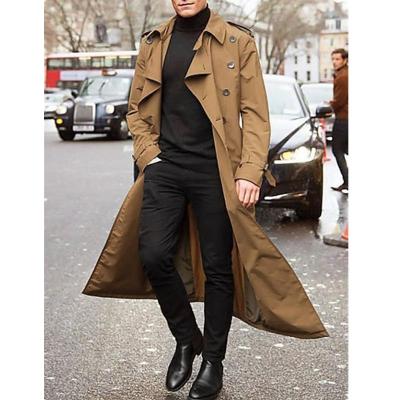 China Autumn and winter new men's QUICK DRY trench coat in European and American men's fashion thin trench coat leisure coat exhibition thin for sale