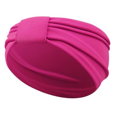 China Breathable Women Plain Color Turban Headwrap Eco - Friendly Knotted Soft Twisted Headband for sale