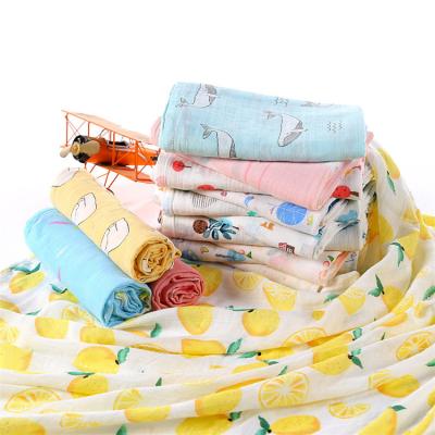 China Anti-pilling Wholesale Bamboo Baby Wraps Baby Muslin Kids Wrap Blankets for sale