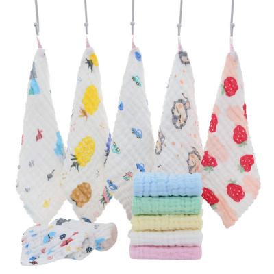 China OEM Service Baby Saliva Towel 6 Layer Cotton Gauze Square Soft Baby Muslin Washcloths for sale