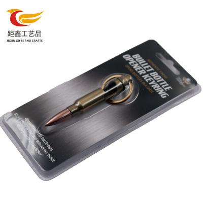 China New Design Metal Bullet Shape Bottle Opener Zinc Alloy Key Chain Custom Key Chain for sale