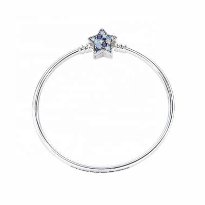 China Wholesale Fashionable Cuff Bangle Bracelet Sterling Silver Adjustable Star Charms Cuff Bangle Bracelet for sale