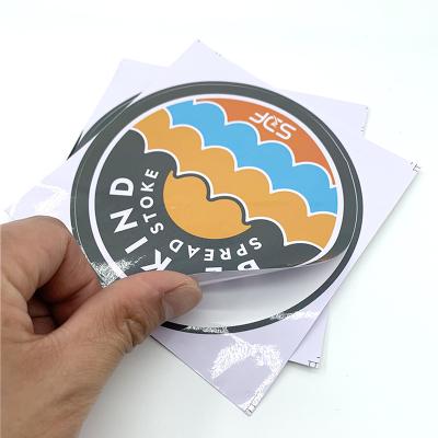 China Waterproof Factory Price Die Cut Glossy Laminated Sticker Industrial Use Vinyl Waterproof Sticker With No Moq for sale