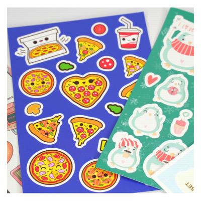 China Waterproof custom UV proof printing your own logo sample deco kiss cut sticker foiled kawaii kiss adhesive cut sticker sheets for sale for sale