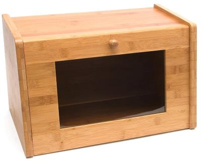 China Sustainable Bread Box Bamboo Bread Bin for sale