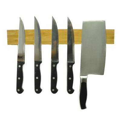 China Viable Bamboo Magnetic Kitchen Knife Holder for sale