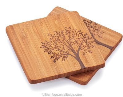 China Sustainable Exquisite Bamboo Coasters , Bamboo Place Mats Custom for sale