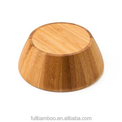 China Viable round natural bamboo bowls, bamboo salad bowl for sale