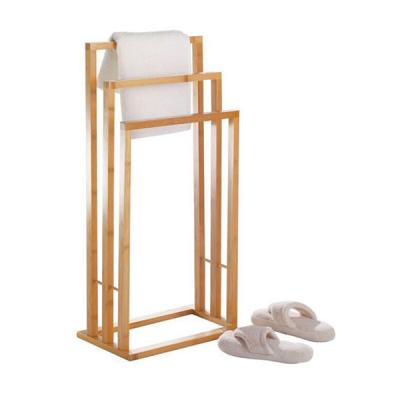 China Fuboo Eco-friendly Bamboo Towel Rack Free Standing Towel Rack for sale