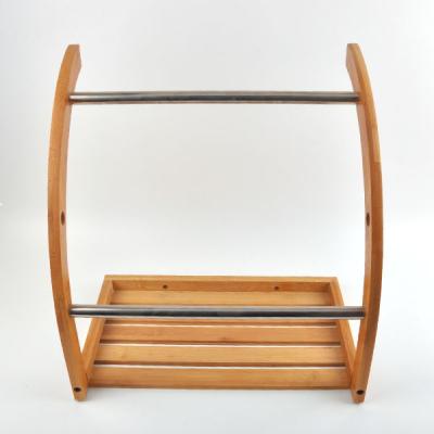 China Fuboo Eco-Friendly--Bamboo Wall Rack Shelf With Towel Racks for sale