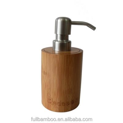 China FB7-2004 Bamboo Glass Wine Bottle Holder And Liquid Wine Soap Dispenser For Bathroom for sale