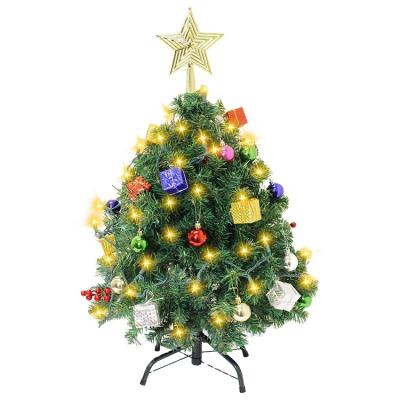 China 2.5FT Christamas Home Decoration Holiday DIY Christmas Tree Artificial Christmas Tree Party Decorations With Decorating Kits for sale