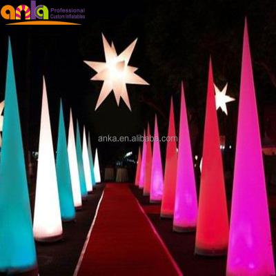 China family fun customized inflatable decorations/inflatable cone with led lights/inflatable led column for sale for sale