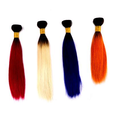 China Best Quality Natural Fit Real Color Ring Wig Colorful Human Hair Extension Cheap Wholesale Factory Price 9-22 inch for sale