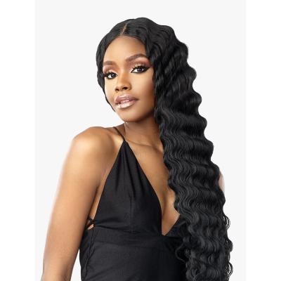 China Wholesale Natural Black Deep Curl Wave 5x5 13x4 Lace Front Hair Wigs 100% Natural Black for sale