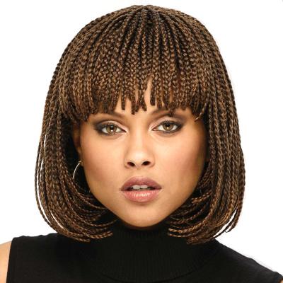 China Wholesale High Quality Natural Fit Glueless Braid Wigs Braided Wigs For Color Women Short Hair Lead Wig for sale