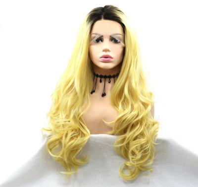 China Cheap Blonde Remy Synthetic Hair Wigs For Women Natural Fit Pelucas Naturales Human Hair Wig Body Wave Lace Wig for sale