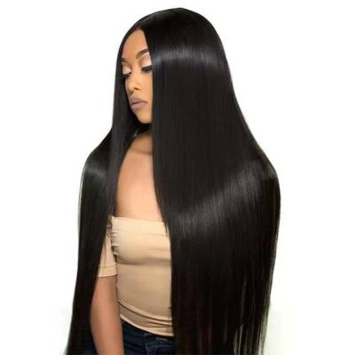 China Natural Suitability Ready To Ship 4 Inch Long Straight Synthetic Hair Colored Wigs 360 Lace Frontal Wig 30 For Black Women for sale