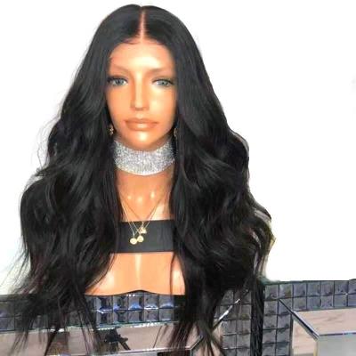 China Natural Suitability Ready To Ship High Quality Natural Synthetic Long Wavy Lace Front Wig Heat Resistance Fiber Synthetic Hair Wigs For Women for sale