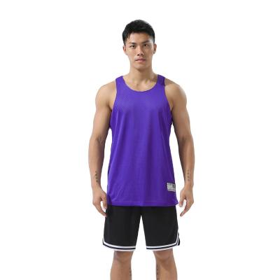 China Mesh Basketball Vest For Quick Antibacterial Double Drying Training Vest , Comfortable School Basketball Suit for sale