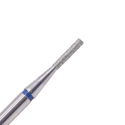 China Cuticle processing barrel shape bits sharper than non-cooling type nail desktop diamond nail more stable grinding drill flute bits for sale