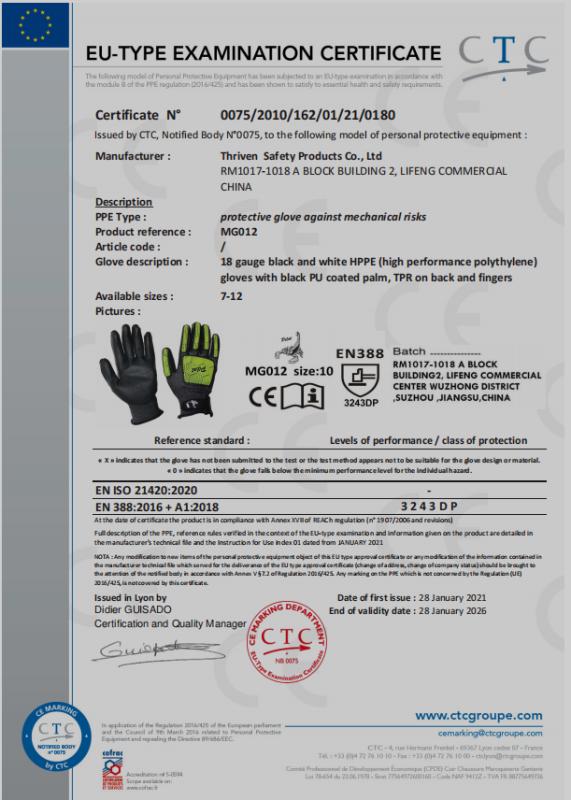 CE - Thriven Safety Products Co., Ltd.