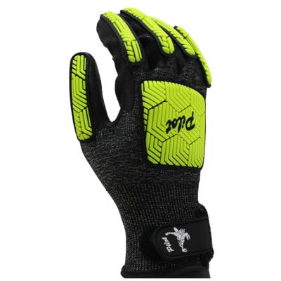 China Cut Resistant 18 Gauge HPPE Safety Gloves With PU Coated Palm And TPR On Back EN388 for sale