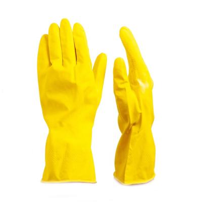 China Glvoes Long Working Household Latex Gloves Yellow for sale