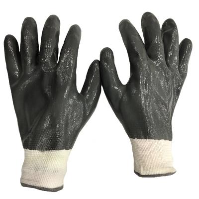 China Full Flexible Nitrile Gloves Safety Gloves Coated Nitrile Work Gloves for sale