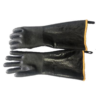 China Oil Proof BBQ Gloves Neoprene For Grill Oven Kitchen Oil Heat Resistant 500 C Gloves for sale