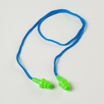 China Noise reduction silicone rubber ear plug with cord for sale