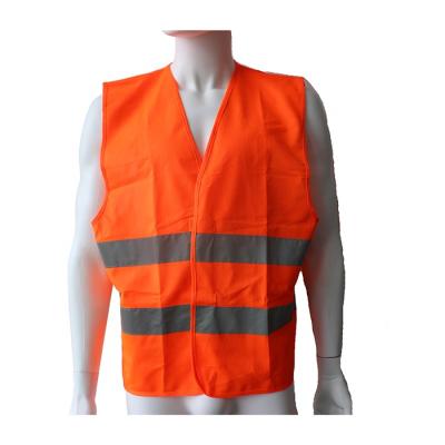 China High Visibility 100% Polyester Orange Reflective Safety Vest for sale