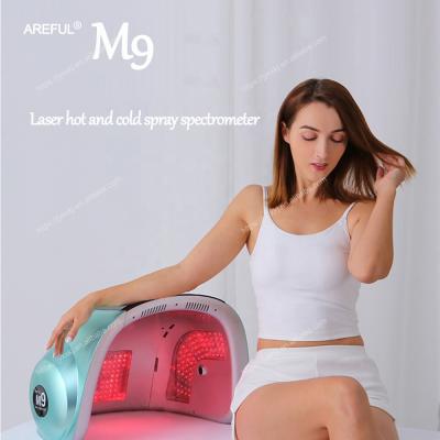 China New 3D Laser Hair Growth Dye Removal JIEYI Device 9 Color LED Light PDT Hot Wind And Cold Spray Skin Care Beauty Machine With Steamer for sale