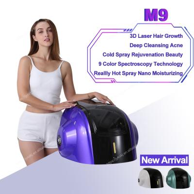 China New 9 Color LED Dye Removal JIEYI Red Light Therapy Anti Aging Light Therapy With Steamer With 3D Laser Hair Growth for sale